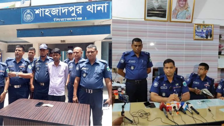 শাহজাদপুরে জনতা ব্যাংকে গ্রাহকদের টাকা জালিয়াতির মুল হোতা রঞ্জু গ্রেফতার